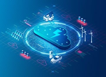Virtual Power Plant Concept - VPP - Cloud-based Distributed Power Plant that Collects the Capacities of Distinct Energy Resources - Distributed Generation - 3D Illustration